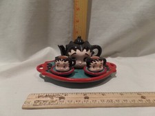Vintage Betty Boop Ceramic 7-piece Mini Tea Set 1995 by Vandor picture