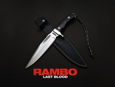 Rambo V Last Blood Knife Remake - D2 Steel Fixed Blade Bowie Knife With Sheath picture