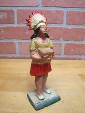 NATIVE AMERICAN INDIAN GIRL CIGAR BOX PYMATUNING LAKE PA Old Souvenir Statue picture