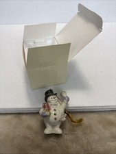 Lenox 2000 Annual Snowman Ornament Collection Ringing In the Millenium Christmas picture
