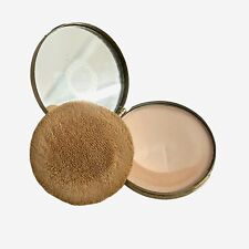 Vintage Coty French Gold Makeup Powder Compact w/ Mirror & Puff MCM picture