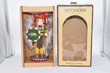 2000 Nutcracker Village Indian Chief Wood Nutcracker 12