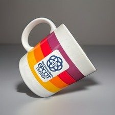 Vintage 1982 EPCOT Center Mug Rainbow Stripe Walt Disney World Opening Era Japan picture