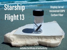 SpaceX Starship Flight 13 Flown COPV Carbon Fiber Fragments Custom Display Glass picture