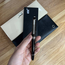 Montblanc Meisterstuck 163 Black Silver Rollerball Pen Classique Luxury Gift Box picture