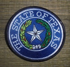 THE STATE OF TEXAS SEAL CLOTH PATCH 3.25