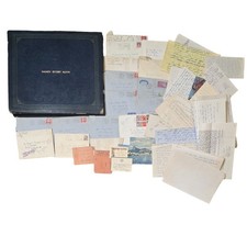 Vintage Photograph Album And Letters Lot One Estate 45 Photos Lots Of Letters picture