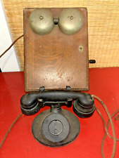 Antique Western Electric Telephone Quarter Sawn Oak Hand Crank Ringer Box picture