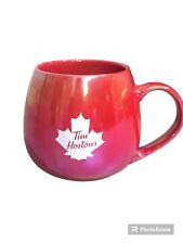 Tim Horton's Collectors Mug Canadian Maple Leaf 2020 Red Gloss Iridescent 12oz picture
