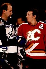 PF23 1999 Original Photo THEO FLEURY WENDEL CLARK NHL ICE HOCKEY ALL-STAR GAME picture