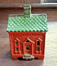 Antique Early 1900's A C Williams Cast Iron Colonial House Bank picture