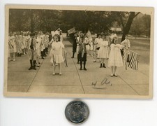Vintage 1913 photo / Children Invent the Flag Squad for 4th of July March on DC picture