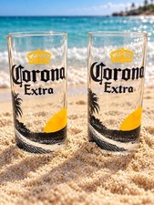 CORONA EXTRA Sunset Set of 2 Beer Glasses picture