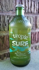 TROPIC SURF SODA BOTTLE 16oz 1967 NDNR MILWAUKEE WISCONSIN FULL POP BOTTLE PEPSI picture