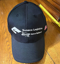 Vintage Sunoco Logistics Pipeline LP Black Hat Cap New Unworn Oil Gas Collectibl picture