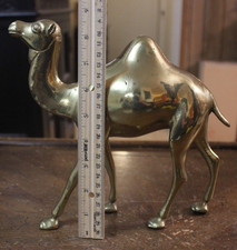Vintage Medium Large Brass Camel Figurine 8.5