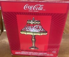 Coca Cola Table Lamp Coke Faux Stained Glass Tiffany Style Like Plastic 15” NIB picture