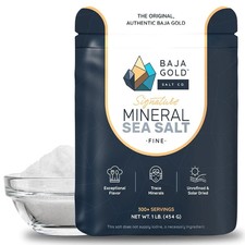 Baja Gold Mineral Sea Salt, Fine Grind, 1 Lb. Bag Cooking & Baking Uses Natural picture