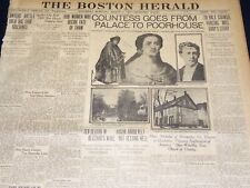 1907 MARCH 9 THE BOSTON HERALD -COUNTESS GOES FROM PALACE TO POOR HOUSE - BH 388 picture