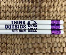 Lot of 5 2004 Taco Bell Pencils THINK OUTSIDE THE BUN Advertising Pencils picture