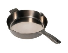 iLiving Un-seasoned Modern Heirloom Mirror Polished Cast Iron Skillet Pan 12