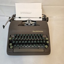 Smith Corona Sterling 1951 Portable Manual Typewriter Brown Green Keys No Case picture
