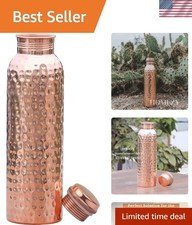 Elegant Hammered Copper 1000ml Water Bottle - Perfect for Active Lifestyles picture
