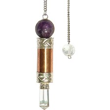 Amethyst, Quartz, and Copper Wand Dowsing Pendulum picture