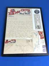 5 Pc. 1935-1938 TOM MIX CIRCUS Collection ~ 3 Joe Bowers Signatures, Unused Tix picture