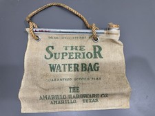 Vintage The Superior Water Bag “The Amarillo Hardware Co” Canvas Scotch Flax picture