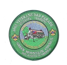 Veterans Day Parade Scout Patch 2003 Green Mountain Council Windsor VT picture