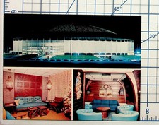 Houston Astrodome Night View & Interior Lounges 1965 Vintage Postcard Astrocard picture