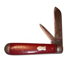 Vintage Rare 2 Blade Red Hartford Pocket Knife picture