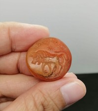 Roman Old Seal Engraving Intaglio Old Agate Stone Amulet Seal Stamp picture