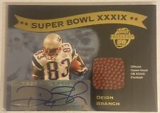 DEION BRANCH 165/200 Auto Super Bowl MVP Ball 2005 TOPPS Patriots Autograph picture