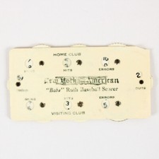BABE RUTH BASEBALL SCORER/NEW YORK AMERICAN CELLULOID SCORER 1920s picture
