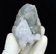 Natural Apophyllite Crystal On Quartz Mineral Specimen #313 picture