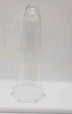 Vintage Antique Automobile / Car Flower Clear Glass Bud Vase 7.5 Inches Tall picture