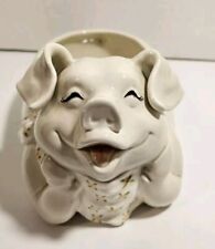 RARE Fitz And Floyd Ceramic Pig Dish / Planter 1982 Cute pig picture