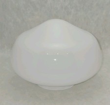 EUC Vintage 8” Diameter Thin-Walled White Schoolhouse Glass Globe Light Shade picture