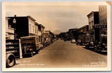 Vintage Rppc Cottage Grove Oregon Main Street 1940s Cars Stores Dotron Photo picture
