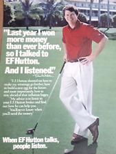 1981 print ad - TOM WATSON golf golfer EF Hutton financial Advertising page picture