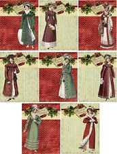 8 JANE AUSTEN CHRISTMAS CARDS WITH RED ENVELOPES picture
