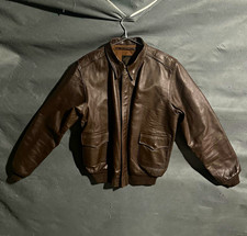 J.A. Dubow vintage WWII US Army Air Forces A-2 Leather Flight Jacket 46 Repro picture