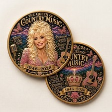 Dolly Parton Queen of Country Music Coin Tribute Challenge Coin 1946-2026 Gift picture