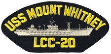 USS MOUNT WHITNEY LCC-20 SHIP PATCH - GREAT COLOR - Veteran Owned Business picture