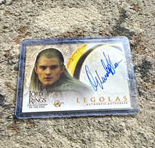 Topps 2002 LOTR Fellowship Authentic Autograph AA-LEGOLAS Orlando Bloom picture