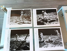 Vintage 1969 NASA Apollo 11 Wirephoto Lot (4) Buzz Aldrin Moon Landing AP Press picture