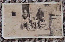 1920'S CANDID PHOTO...STREET SCENE,NATIVE AMERICAN INDIAN POSING BY HOUSE picture