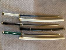 Lot Of 3 Decorative Katanas Stainless Steel picture